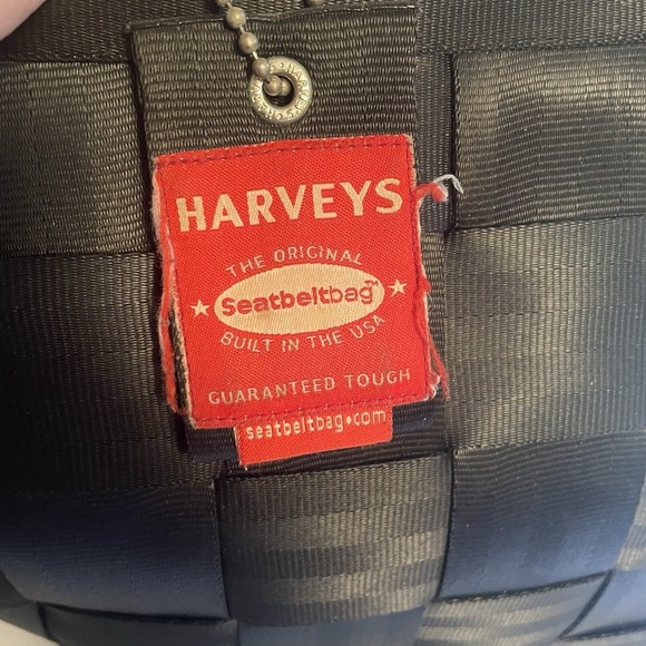 Harveys Seatbelt Bag Classic Black Woven Tote Double Handle Shoulder Bag Purse - Picture 2 of 12